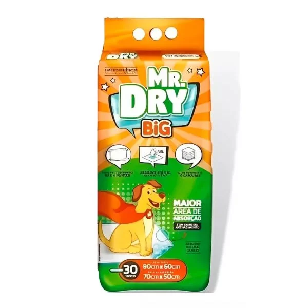 Tapete Higiênico Mr. Dry Big 80×60 - 30 Unidades
