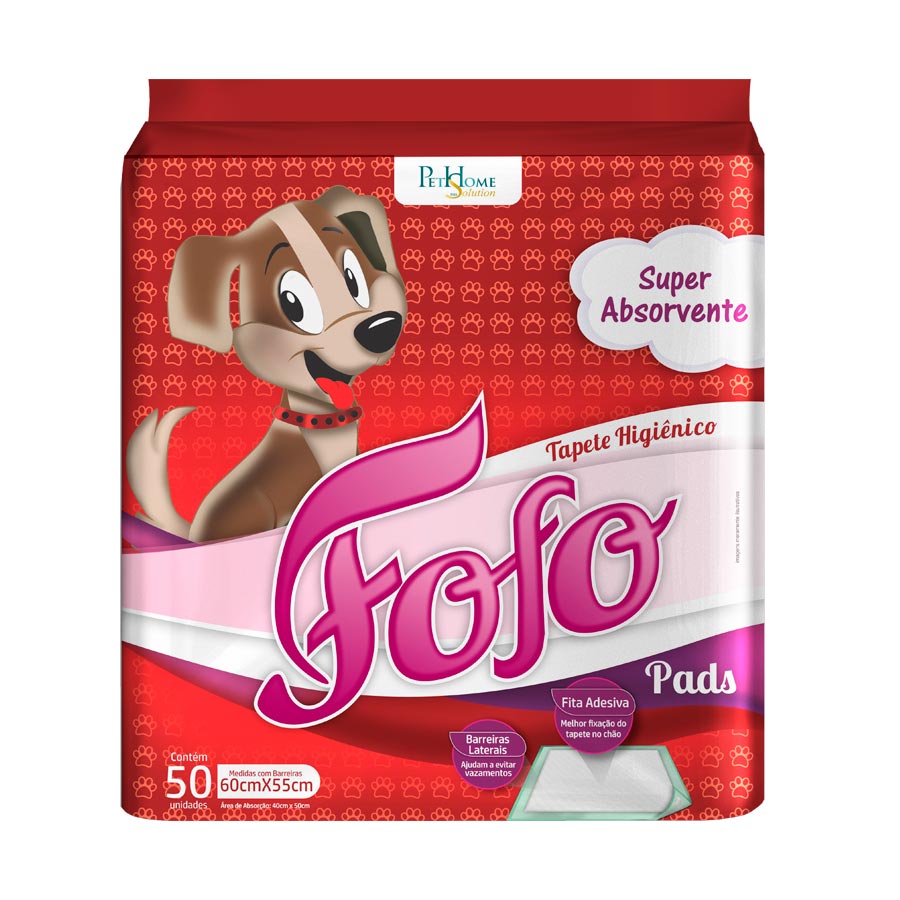 Tapete Higiênico Fofo Pads 60x55 - 50 unidades