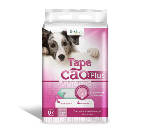 Tapete Higiênico Tapecão Plus 80x 60cm - 7 unidades