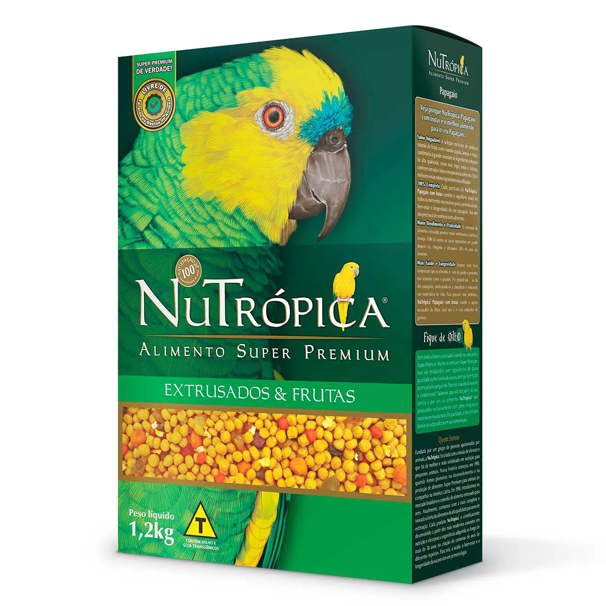 NuTrópica® Papagaio c/ frutas - 1,2kg