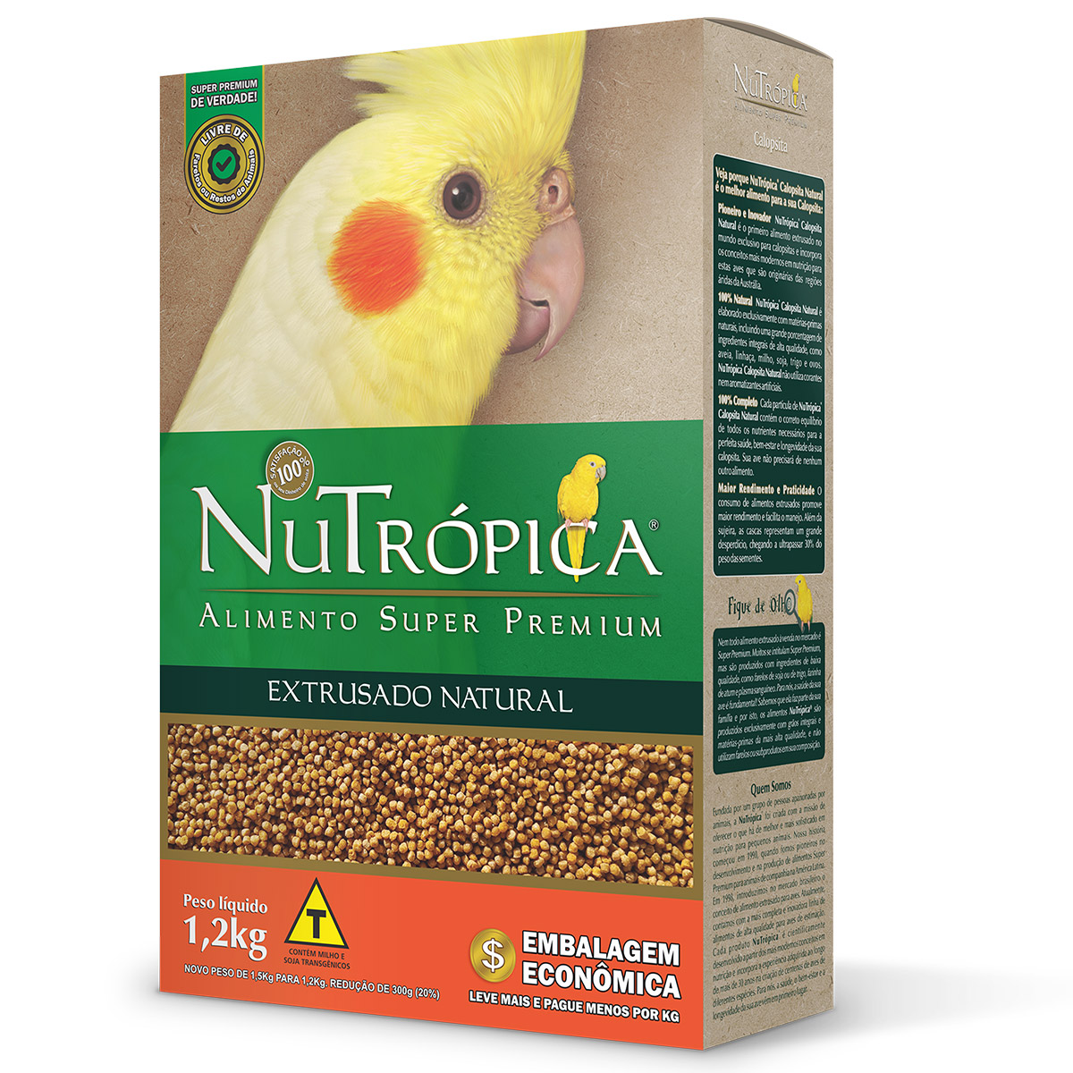 NuTrópica® Calopsita Natural - 1,2kg