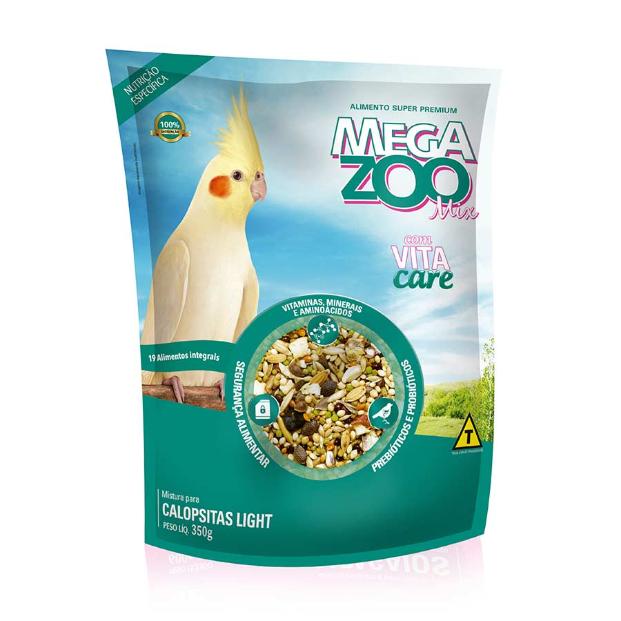 Megazoo Ração para Calopsitas Mix Light - 350g