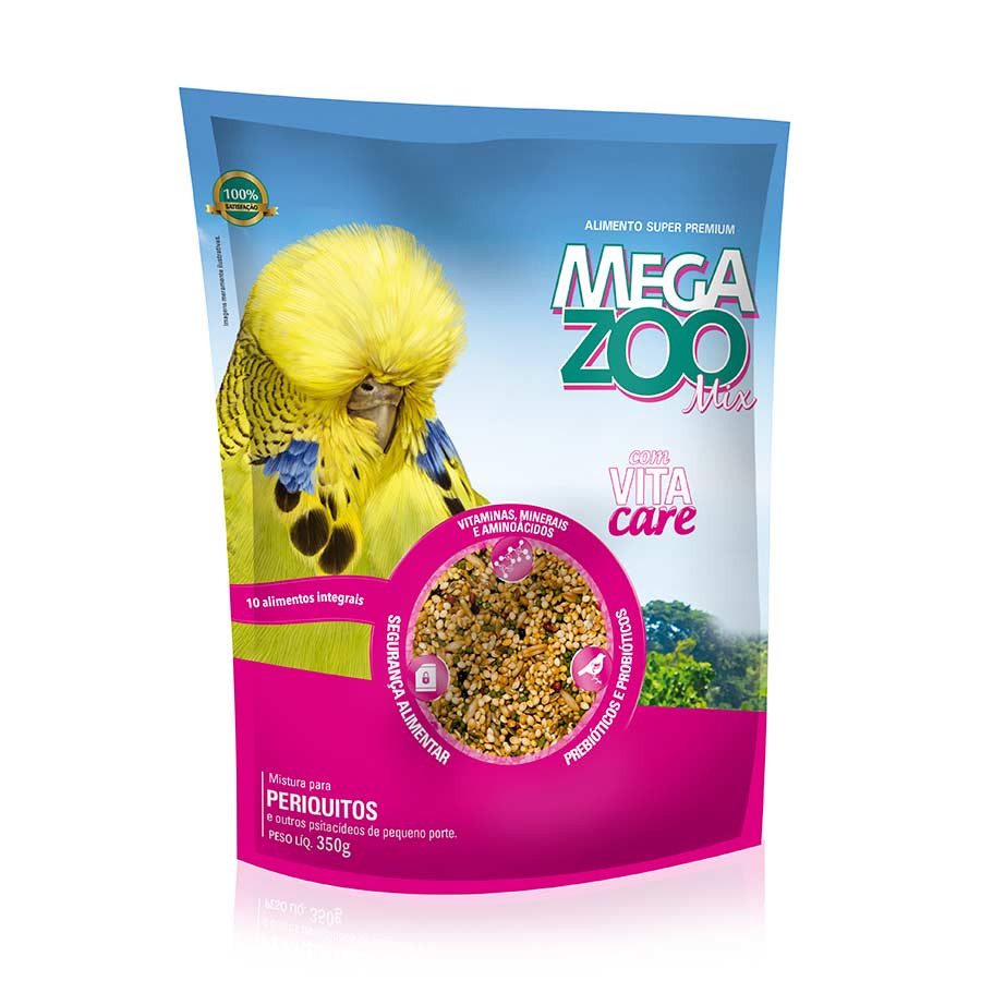 Megazoo Ração Mix para Periquitos - 350g