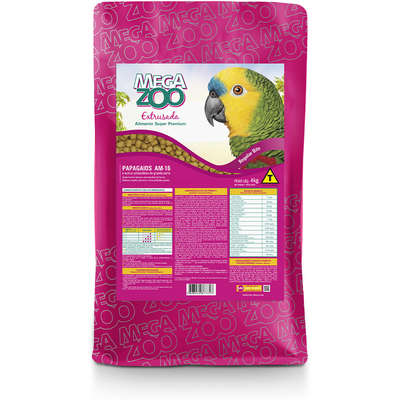 Megazoo Ração Extrusada Am16 para Papagaio Regular - 4kg