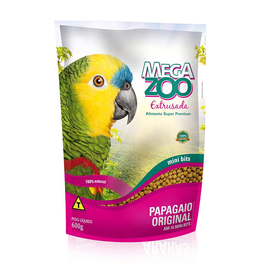  Megazoo Ração Extrusada Am16 para Papagaio Mini - 600g